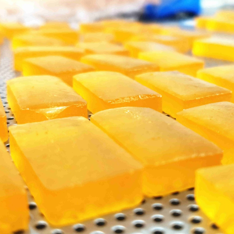 Orange fruit cake candies